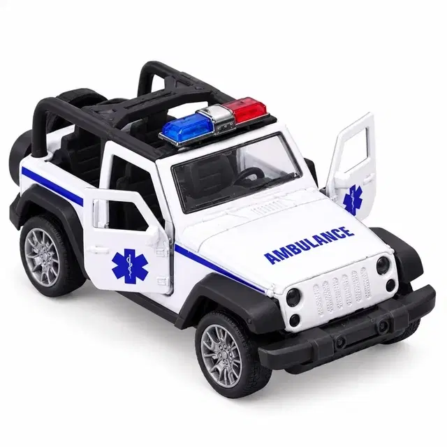 Toy Cloud 1:32 Thar Ambulance Die-Cast Pull-Back Car with Opening Doors