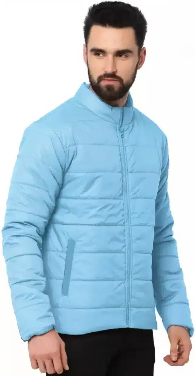 Puffer Jacket for Men (Blue, L)