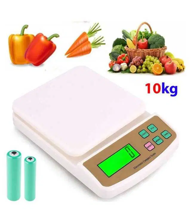 PE Digital Kitchen Weighing Scales Weighing Capacity 10 Kg, S-204
