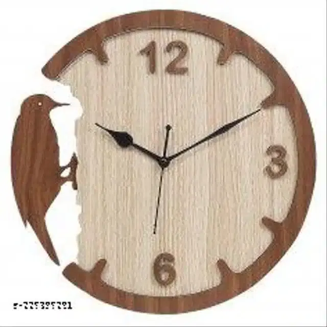 Wooden Wall Clock, Brown