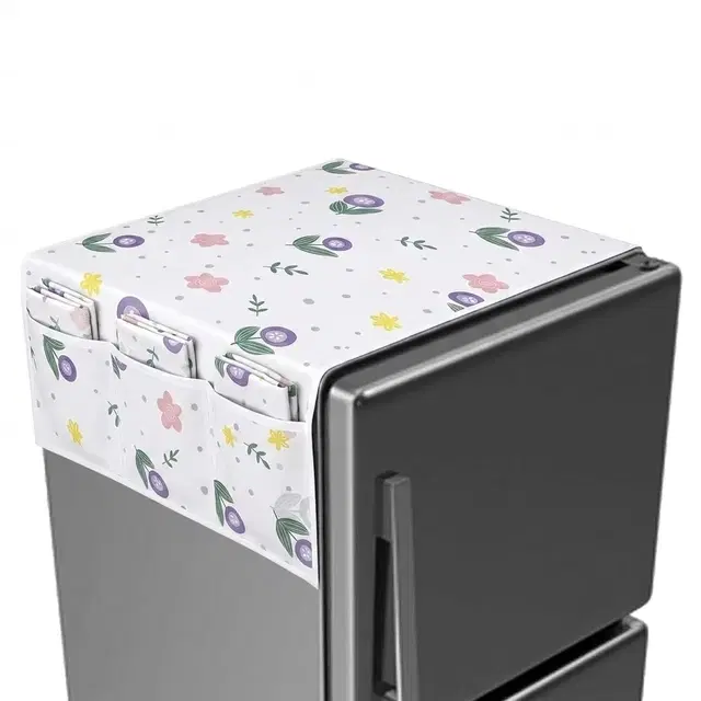 Floral White Proof fridge top cover