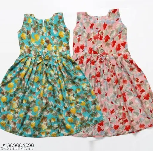 Frock 1-2 Years for Girls (Green, 9-10 Years)