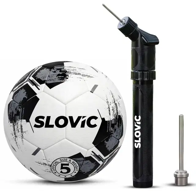 Slovic Glossy Football With Ball Pump Combo