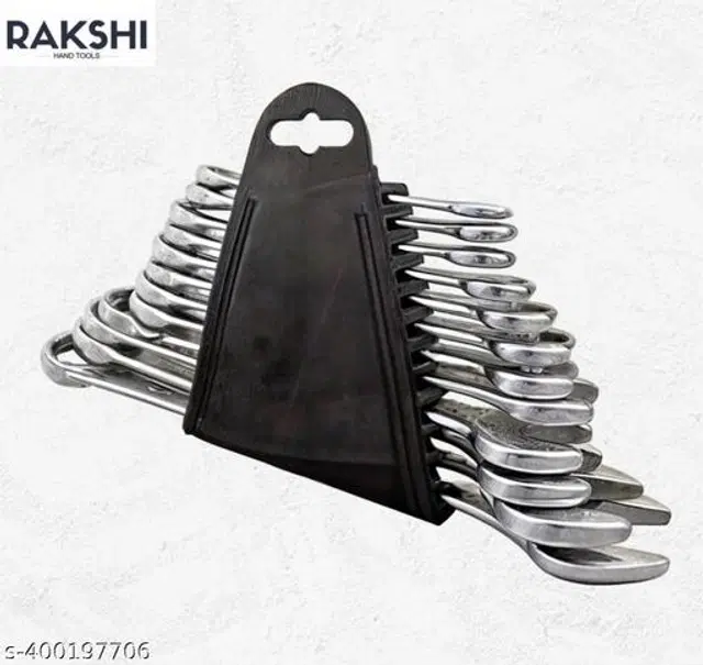 Combination Wrench Hand Tool Set, Silver, Set of 12