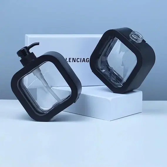 Plastic Refillable Liquid Soap Dispenser for Bathroom, Multicolor, 300 ml, Pack of 2