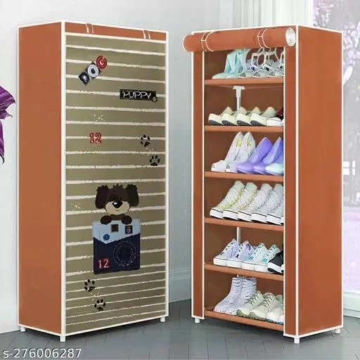 Metal 6 Layer Collapsible Multipurpose Rack, Brown