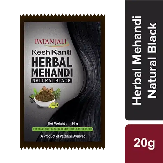 Patanjali Kesh Kanti Herbal Natural Black Mehandi 20 g