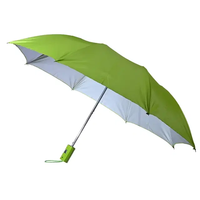 CITIZEN Trendy Umbrella Two Fold Auto Open Men/Women Rainy Monsoon Sun Heat UV Protection Umbrella, 21 MS, LIME GREEN