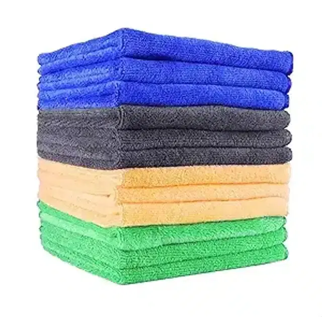 Microfiber Multipurpose Kitchen Napkins, Multicolor, Pack of 12