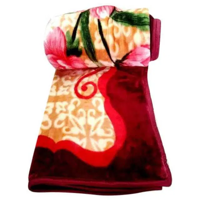Double Bed Blanket, Multicolor, 90X90 Inch, Pack Of 1, Mo-038