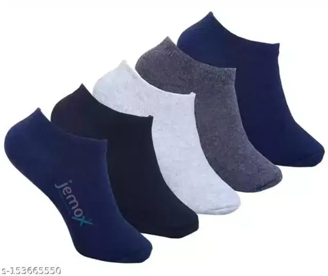 Cotton Blend Socks for Men, Set of 5 (Multicolor)