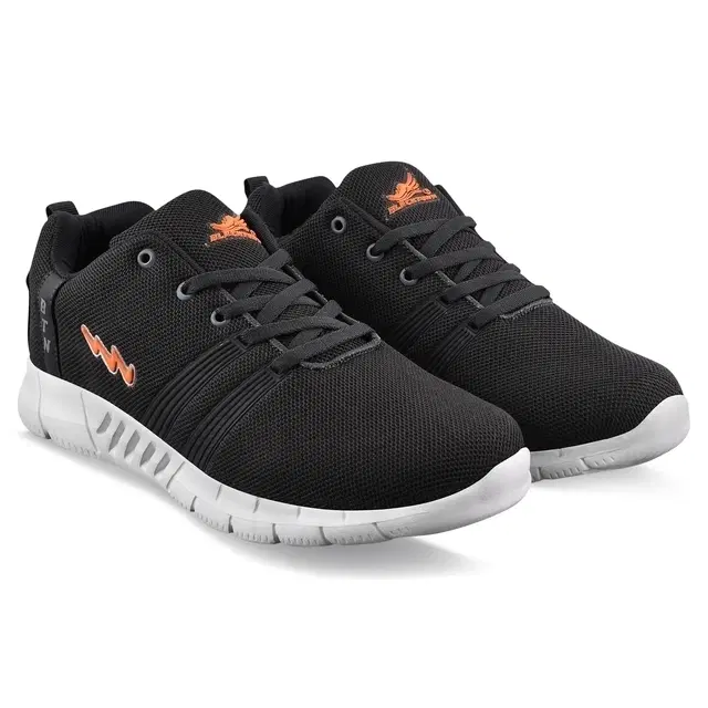 Blacktown Sports Shoes for Men, Dark Grey & Orange (7)