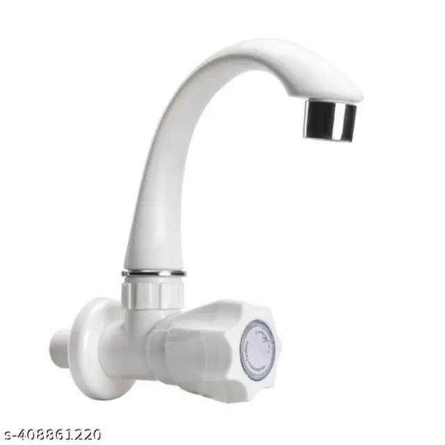 Plastic Swan Neck Tap, White