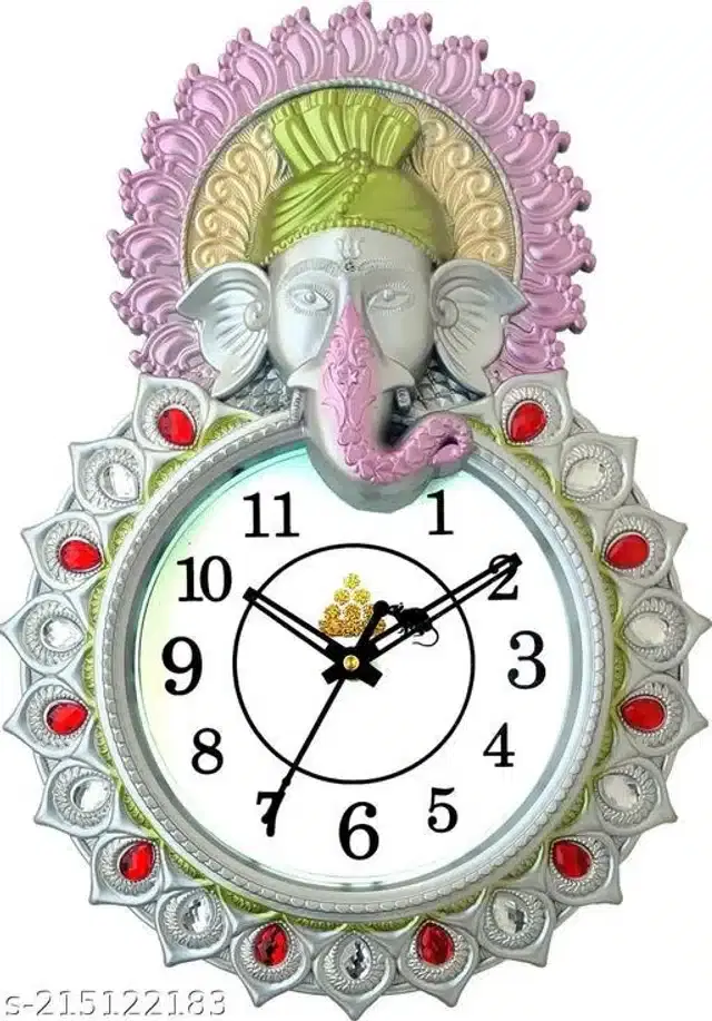 Plastic Analog Wall Clock, Multicolor