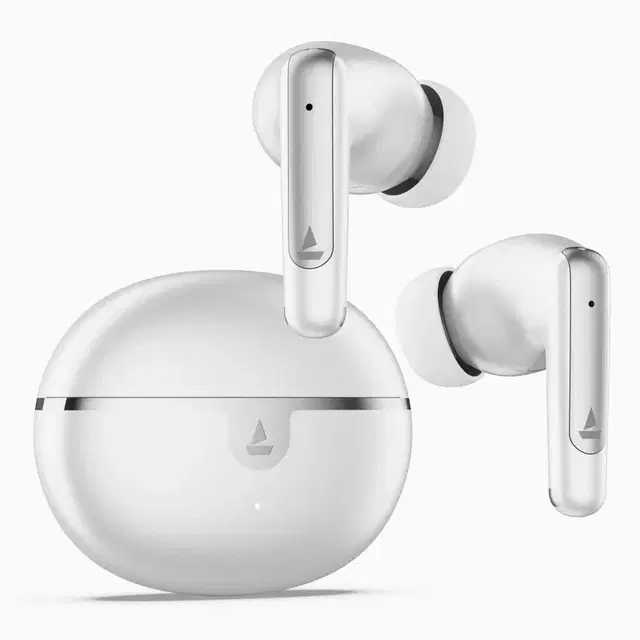 boAt Airdopes 161 ANC Elite,ANC, 50 H Battery,,ENx Tech, Stream Ad Free Music via App Bluetooth Headset (White, True Wireless)