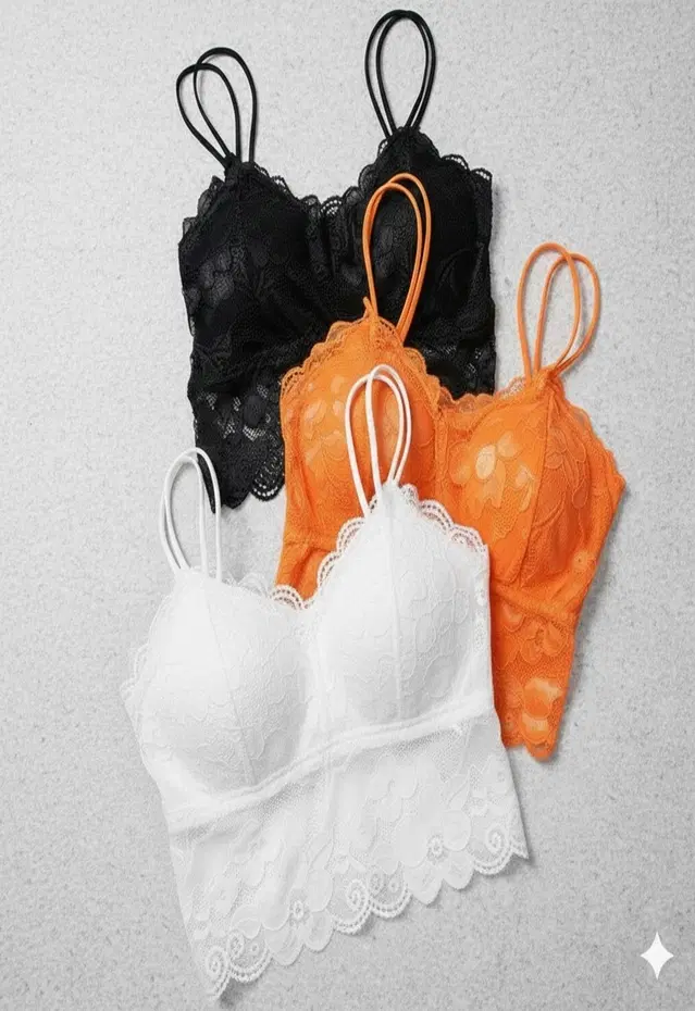 Cotton Solid Padded Bras for Women, Multicolour, Pack of 3 (28)