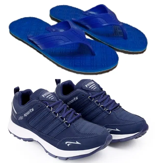 Combo of Flipflops with Sports Shoes for Men, Set of 2 (Multicolor, 6)