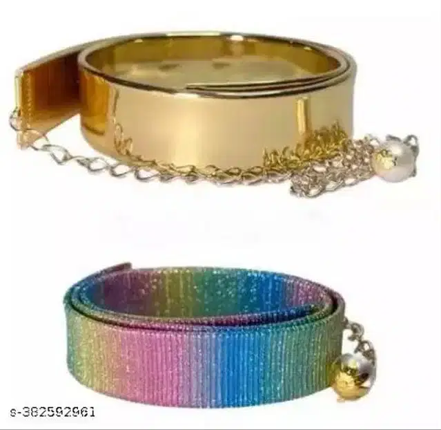 Fancy Belts for Women, Pack of 2 (Multicolor)