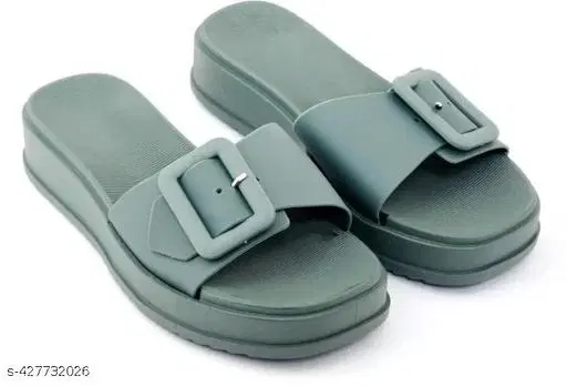 Solid Rubber Flipflops for Women, Pack of 2 (Multicolor, XS)