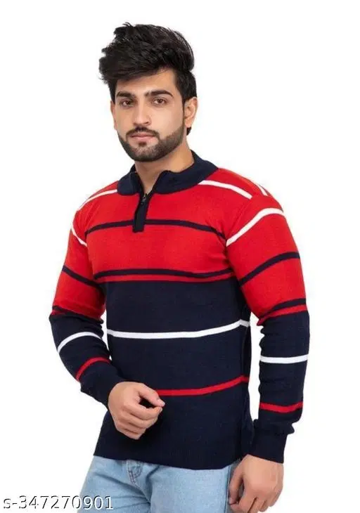 Full Sleeves Sweater for Men (Multicolor, M)