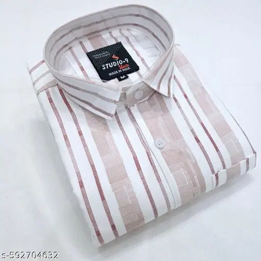 Cotton Blend Checked Shirt for Men, Maroon (M) Pack of 1