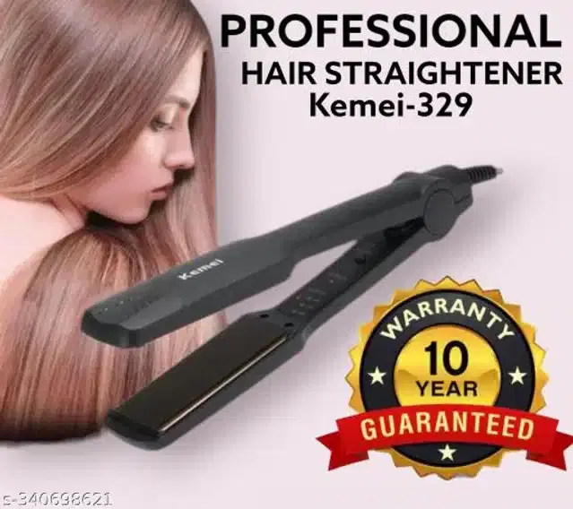 Plastic Hair Straightener, Black