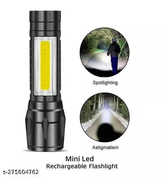 USB Charging Torch, Black