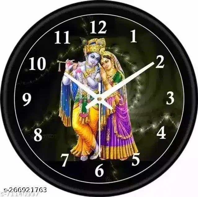 Designer Plastic Wall Clock, Multicolor, 10x10 inches