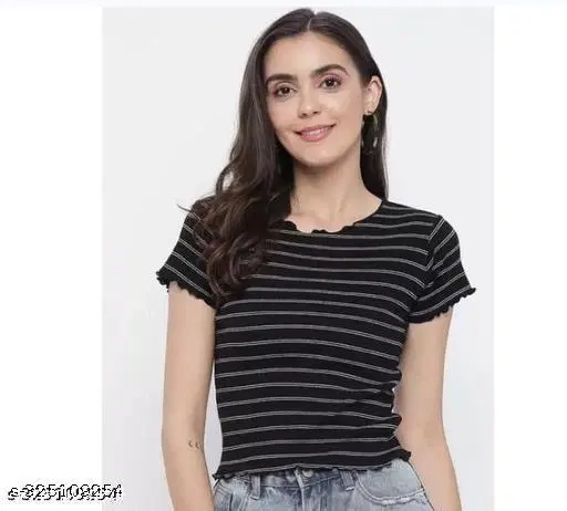 Daily Wear Top & Bottom Sets for Women (Black, S)