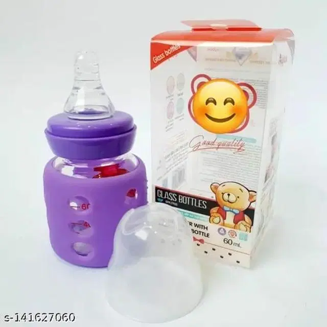 Plastic Milk Bottle for Baby, Purple, 60 ml