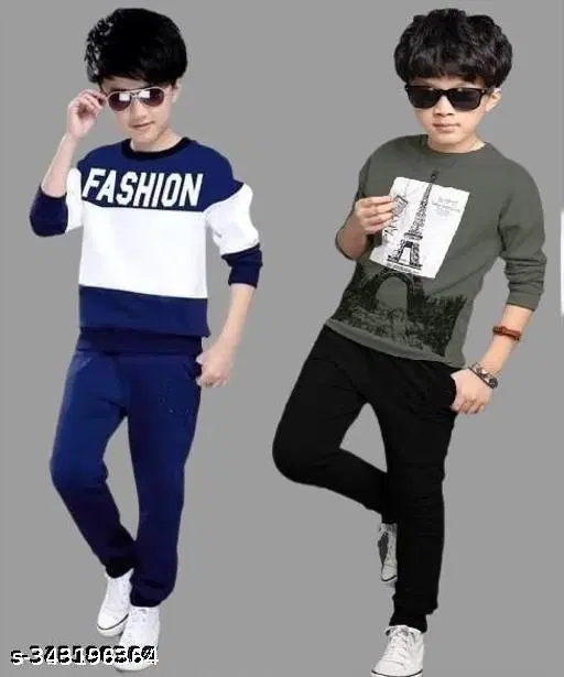 Cotton Clothing Set for Boys, Multicolour, Pack of 2 (2-3 Years)