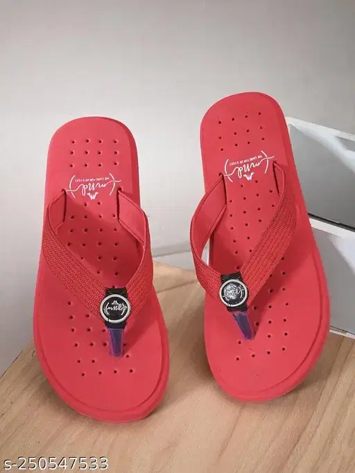 Flipflops for Men (Red, 6)