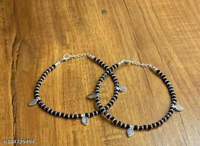 Alloy Anklets for Women, Pack of 2 (Multicolor)