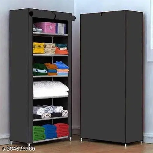 Metal 6 Layer Collapsible Multipurpose Rack, Black