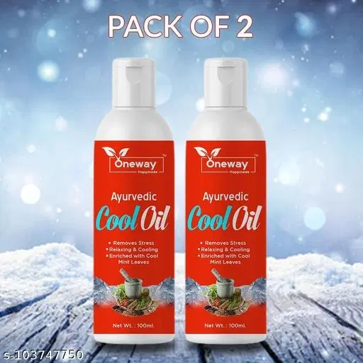 Oneway Happiness Thanda Thanda Cool-Cool Hair Oil, Pack of 2 (100 ml)
