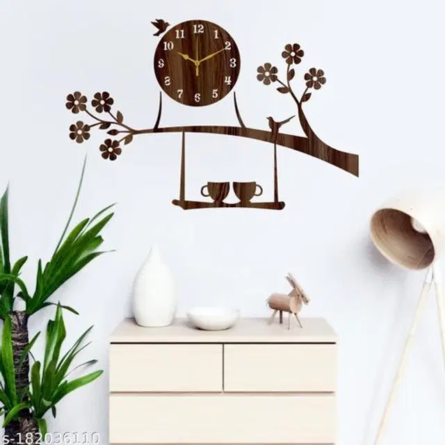 Wooden Wall Clock, Brown