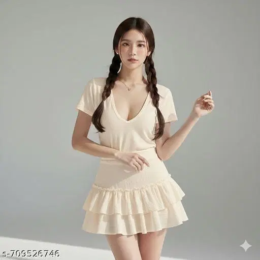 Lycra Top for Women, White (XS)