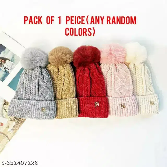 Woolen Caps for Women & Girls (Assorted)