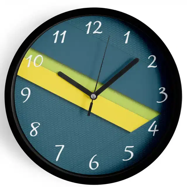 Plastic Printed Wall Clock, Multicolor, 7 Inches