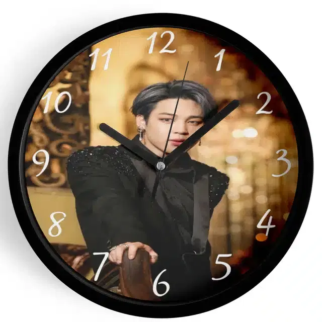 HD Printed Plastic Wall Clock, Multicolor, 10x10 Inches