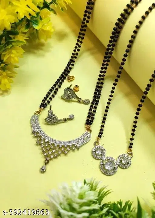 Classic Mangalsutra Set for Women, Pack of 2