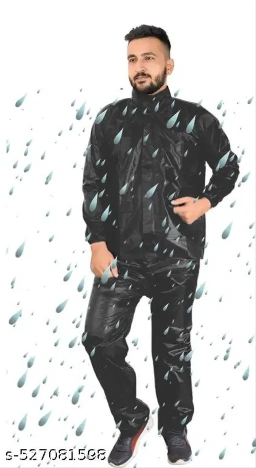 Polyester Solid Raincoat for Men/women, Multicolour (S)