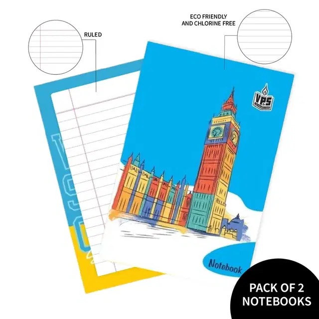 VPS 18×24 Ruled Notebook, 160 Pages, Pack of 2