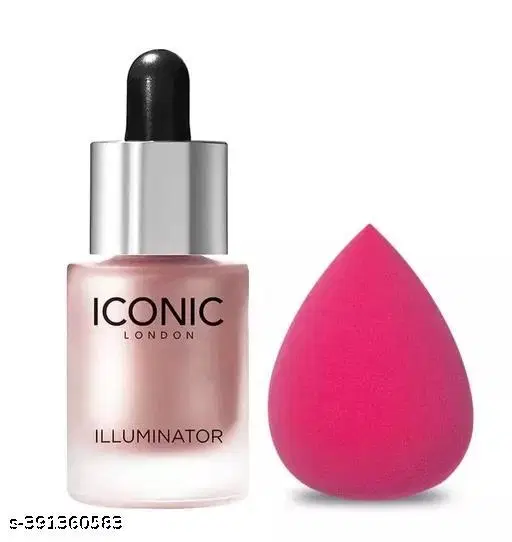 Highlighter London Beauty Girl With Chrome illuminator orignal with puff