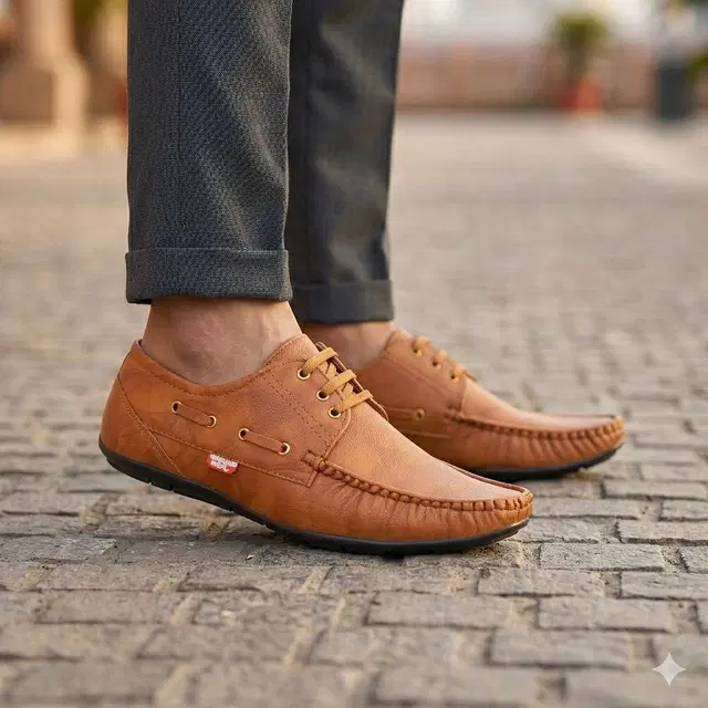 Casual Loafers for Men (Tan, 6)
