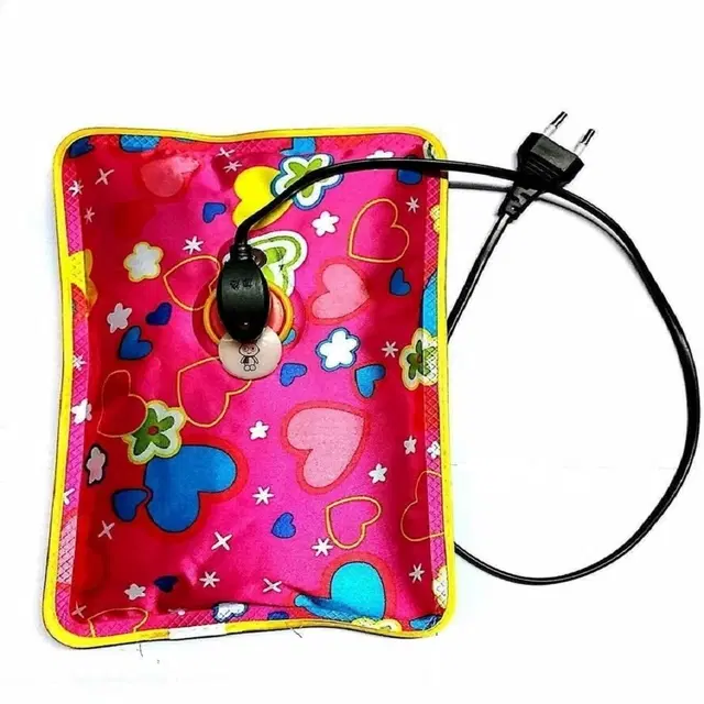 Electric Hot Water Bag for Body Pain Relief, Multicolor, 1 L