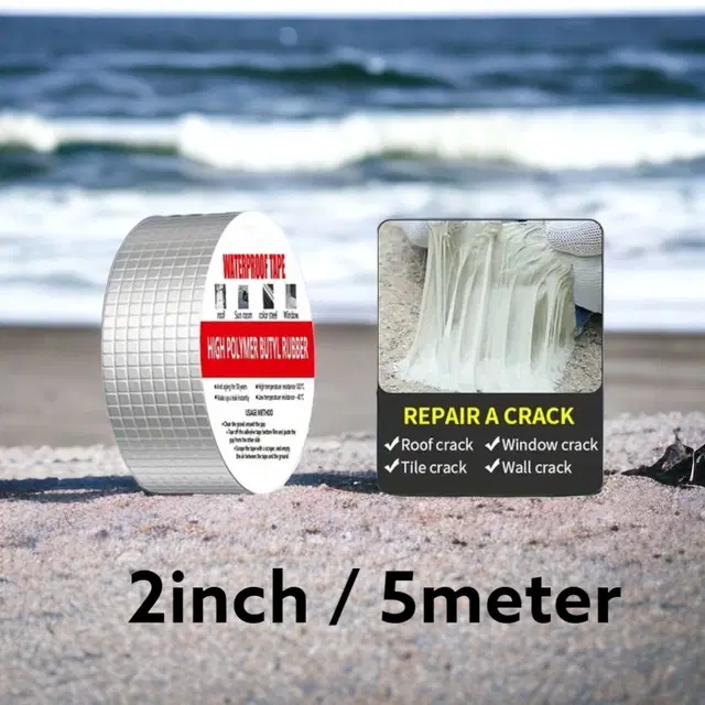 Aluminium Single Sided Self Adhesive Tape, Silver, 5 m