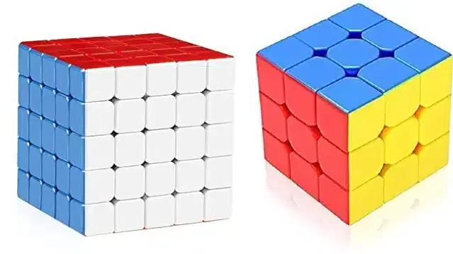 4x4 Rubik's Cube & 3x3 Rubik's Cube, Multicolor, Pack of 2