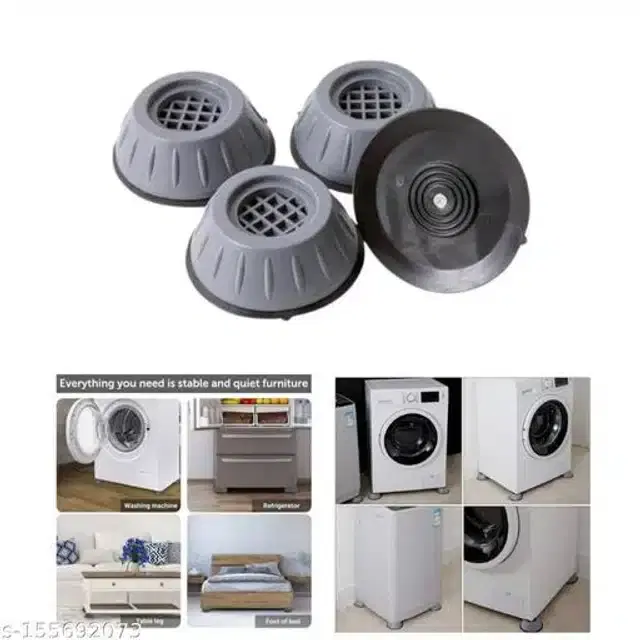 Washing Machine Stand, Grey, Pack of 4