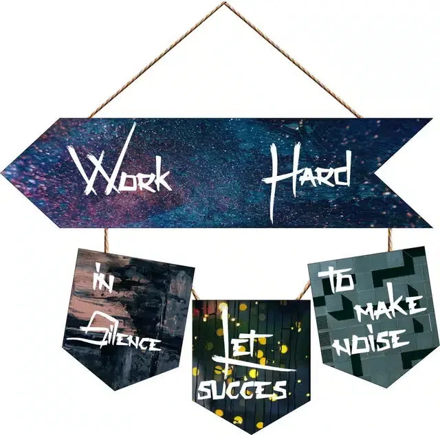 Wooden Wall Hangers for Office and Living Room, Multicolor